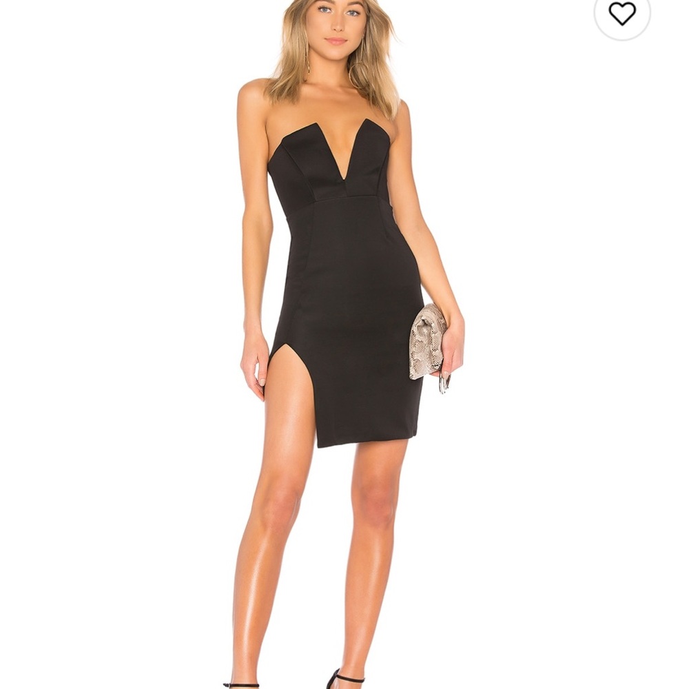 Superdown Black Strapless Mini Dress